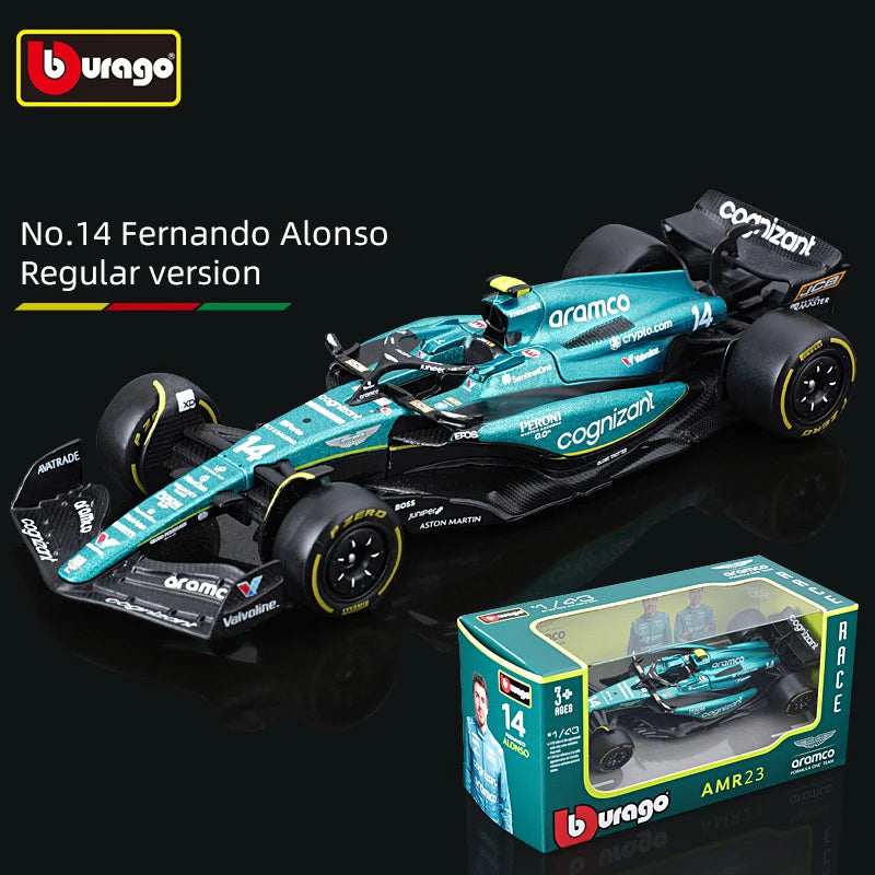 1:43 2023 Aston Martin AMR23 F1 Alloy Car Die Cast