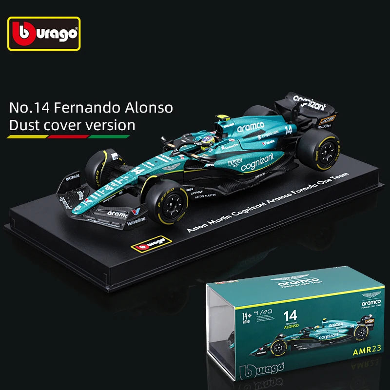 1:43 2023 Aston Martin AMR23 F1 Alloy Car Die Cast