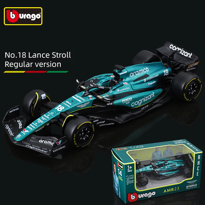 1:43 2023 Aston Martin AMR23 F1 Alloy Car Die Cast