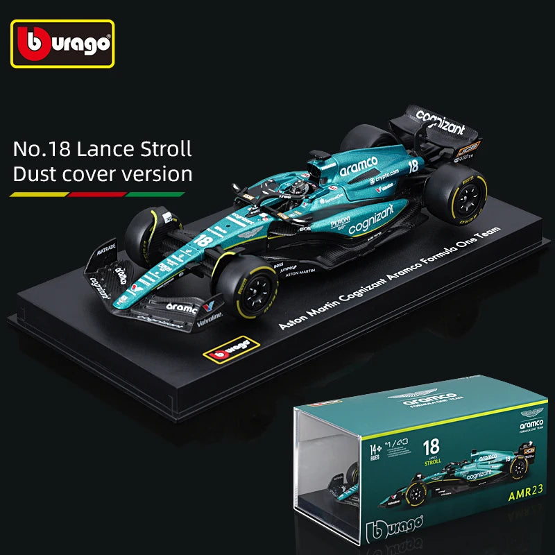 1:43 2023 Aston Martin AMR23 F1 Alloy Car Die Cast