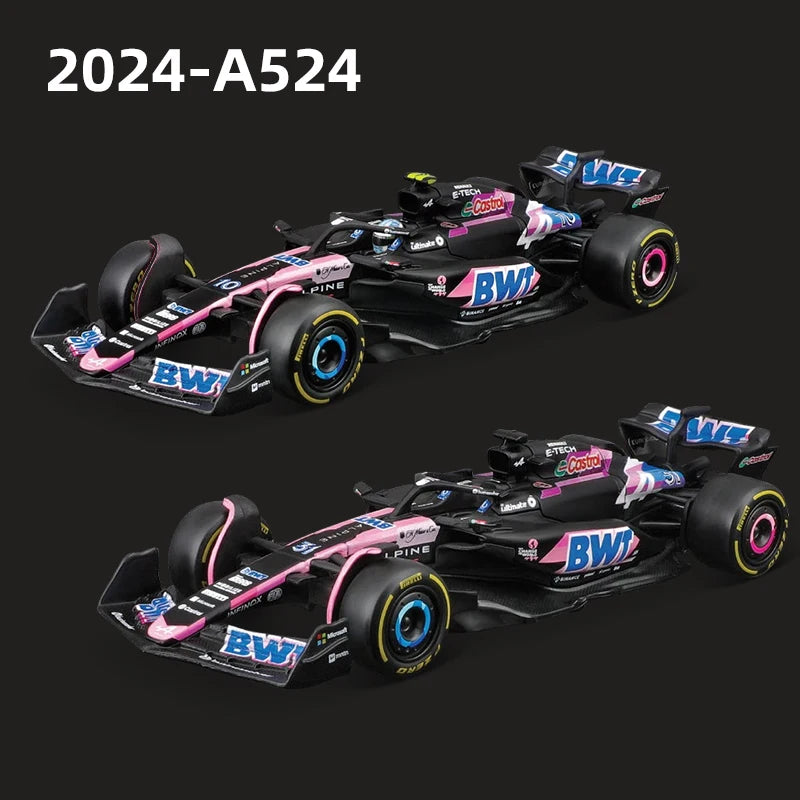 1:43 Alpine F1 Team A524 2024 Alloy Car Miniature Diecast Model