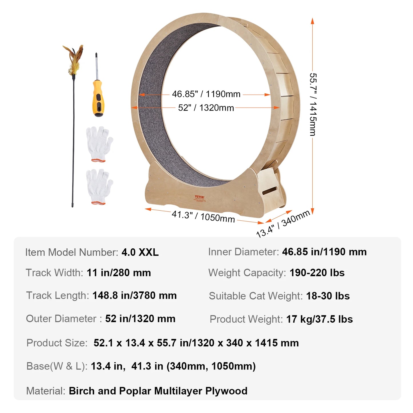Sleek Cat Exercise Wheel