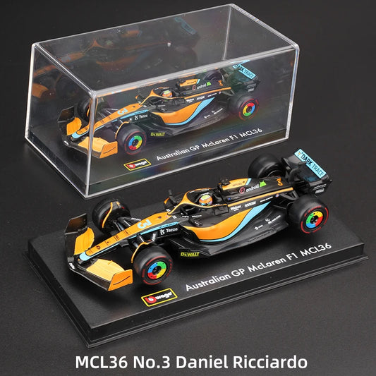 1:43 MCL38 F1 Mclaren 2024 Miami Grand Prix Alloy Car Miniature Diecast Model