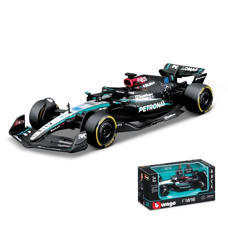 1:43 Mercedes-AMG F1 W15 E Performance 2024 Alloy Car Miniature Diecast