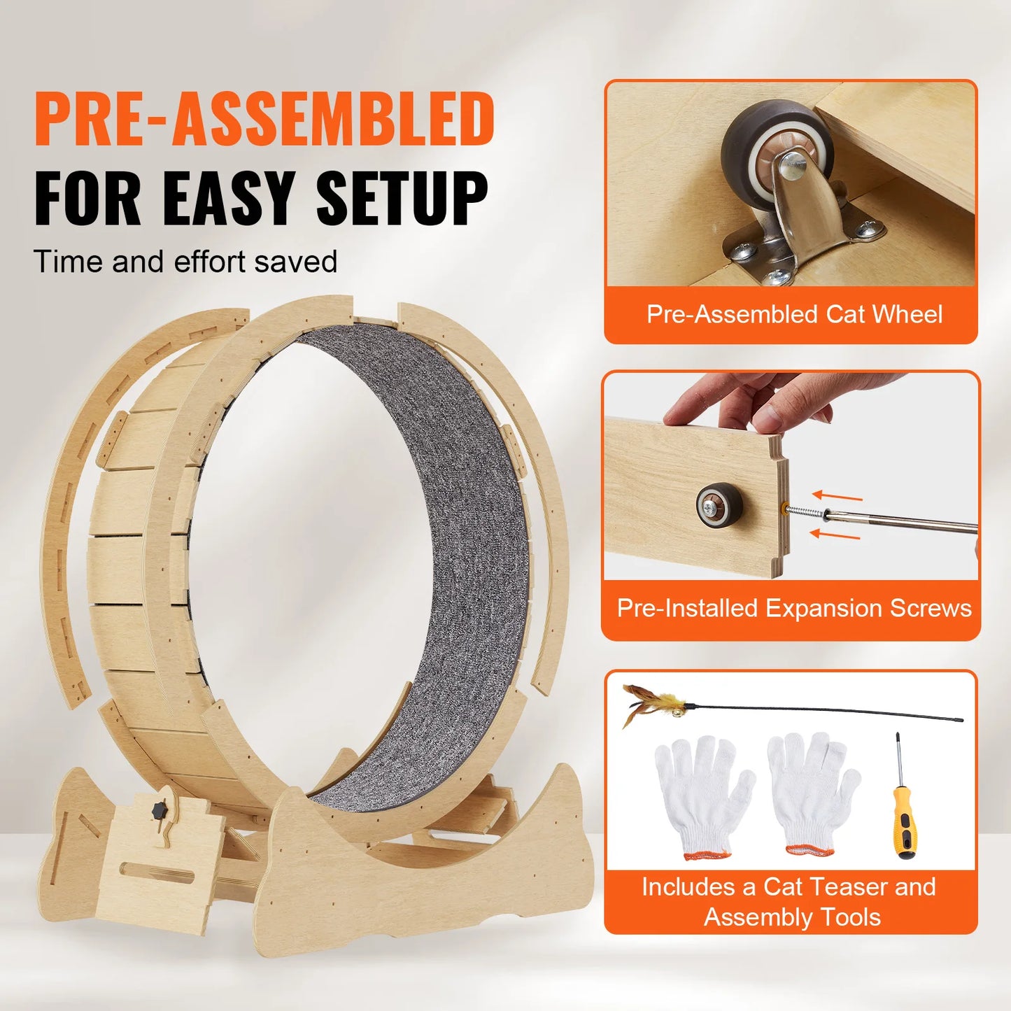 Sleek Cat Exercise Wheel