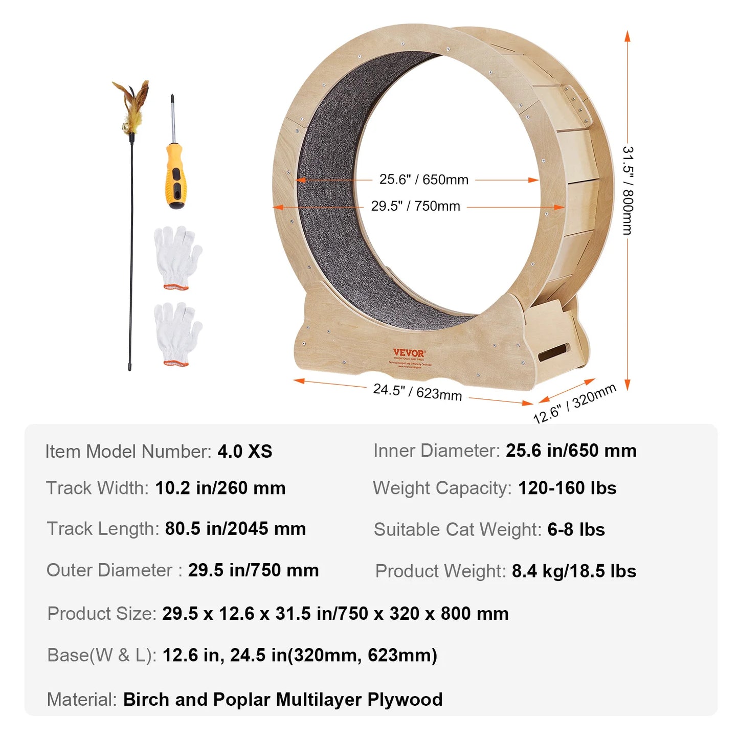 Sleek Cat Exercise Wheel
