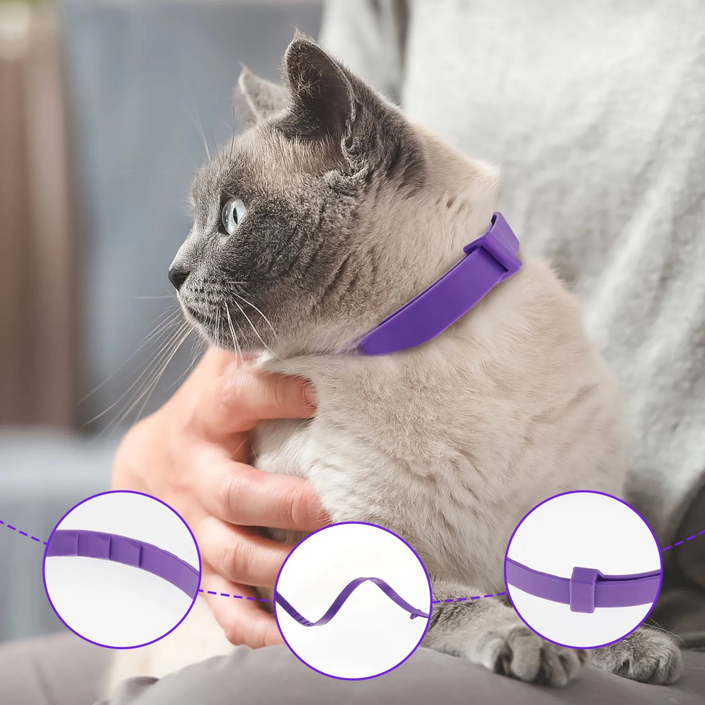 4 PCs Calming Collar for Pets with Anxiety/Anger