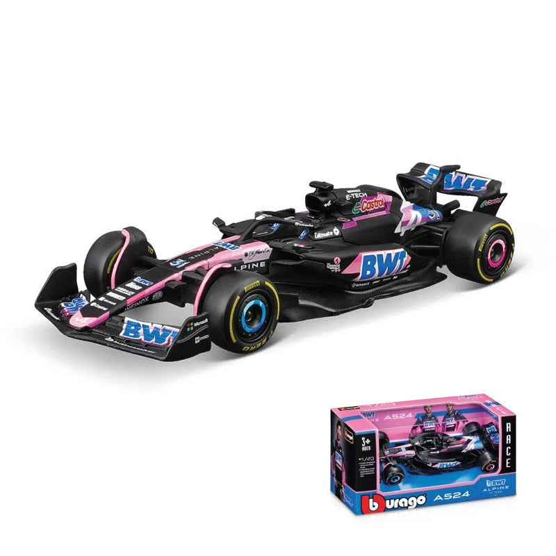 1:43 Alpine F1 Team A524 2024 Alloy Car Miniature Diecast Model