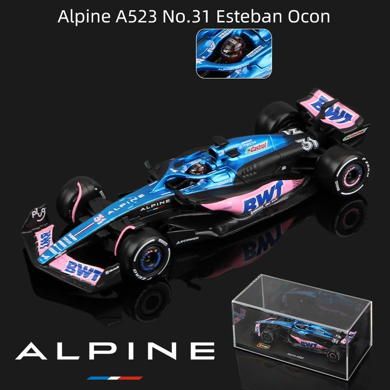 1:43 Alpine F1 Team A524 2024 Alloy Car Miniature Diecast Model