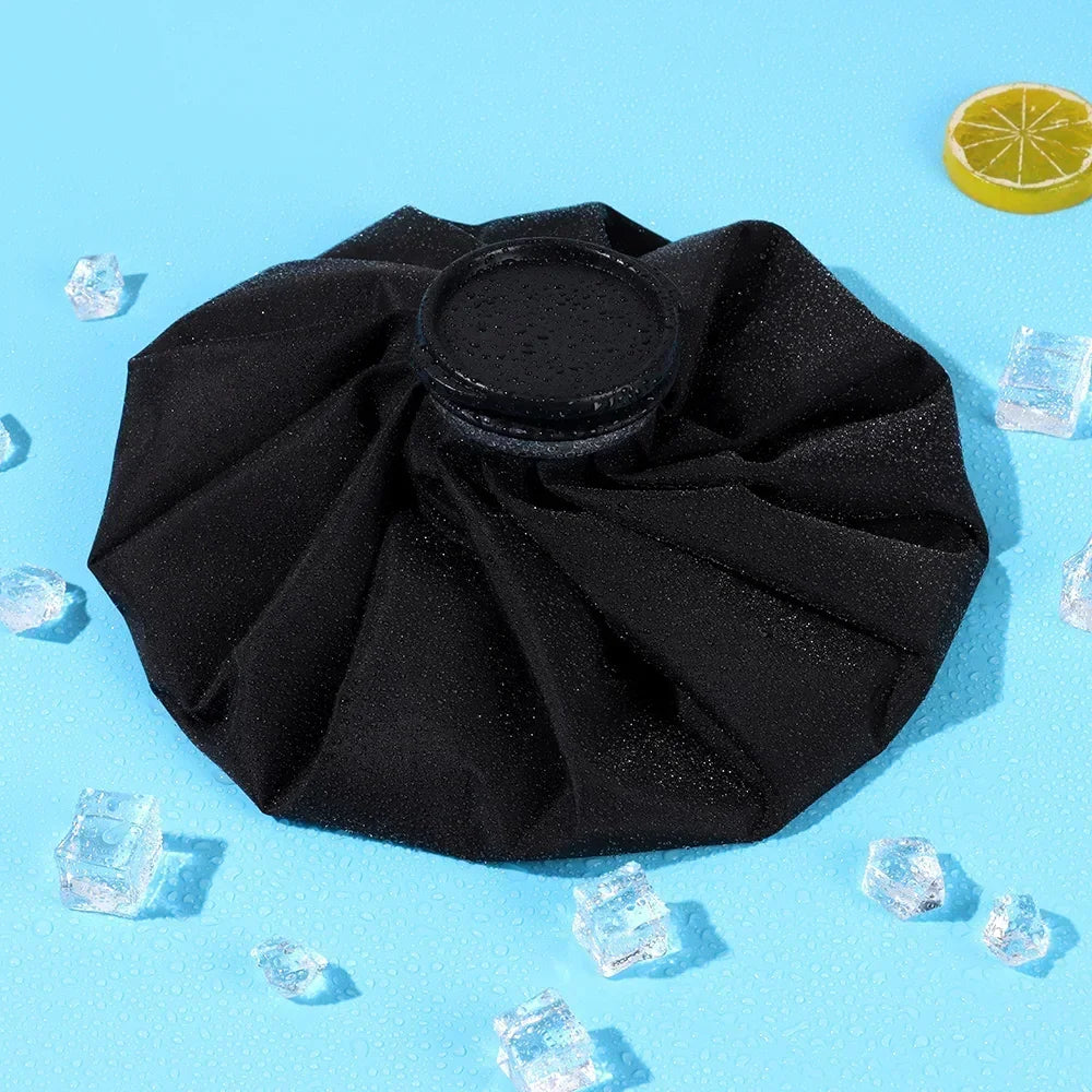 Ice Pack for Injuries Reusable, Ice Bags Hot Water Bag for Hot & Cold Therapy and Pain Relief with Cover,No-Leak Elastic Ice Bag