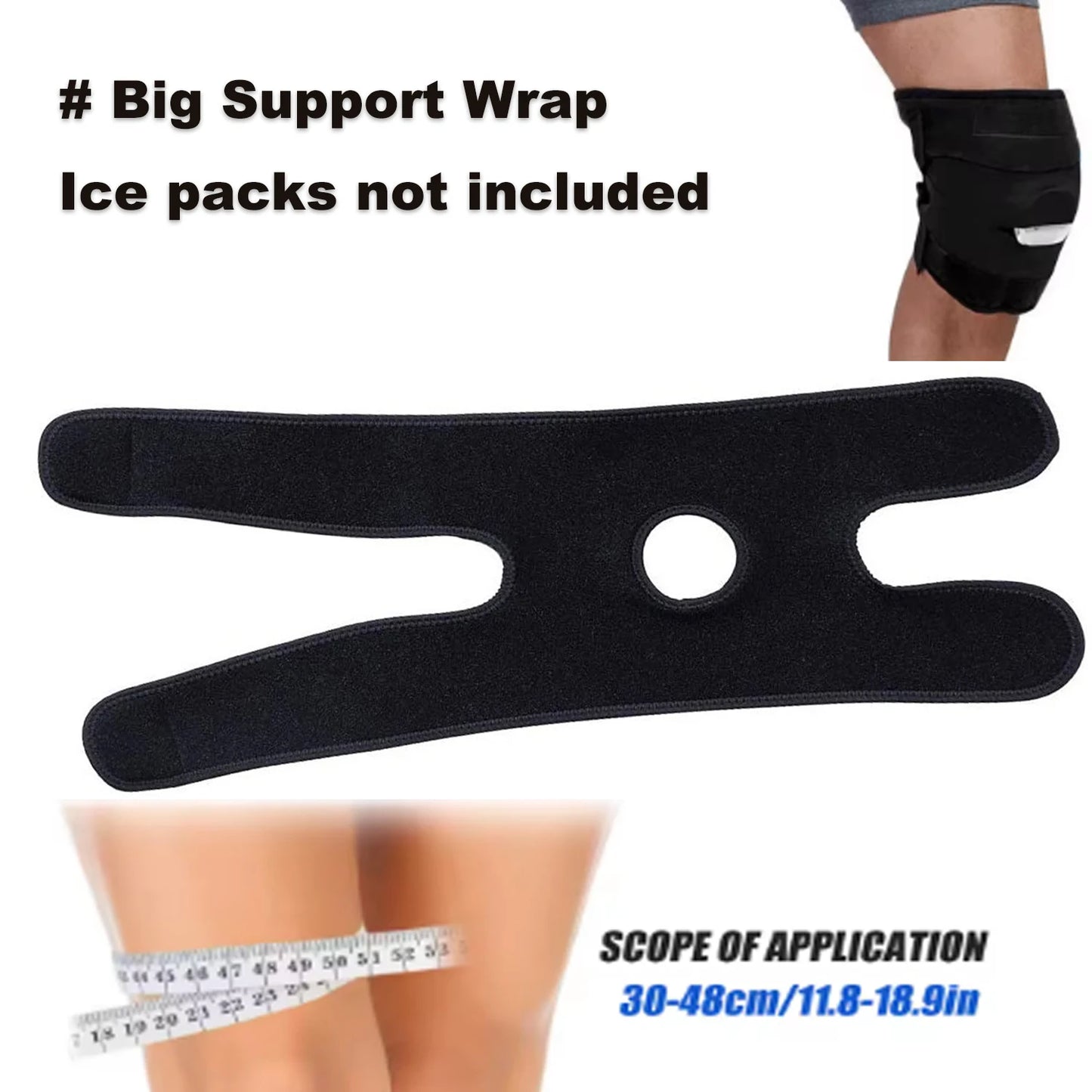 Ice Pack for Injuries Reusable, Ice Bags Hot Water Bag for Hot & Cold Therapy and Pain Relief with Cover,No-Leak Elastic Ice Bag