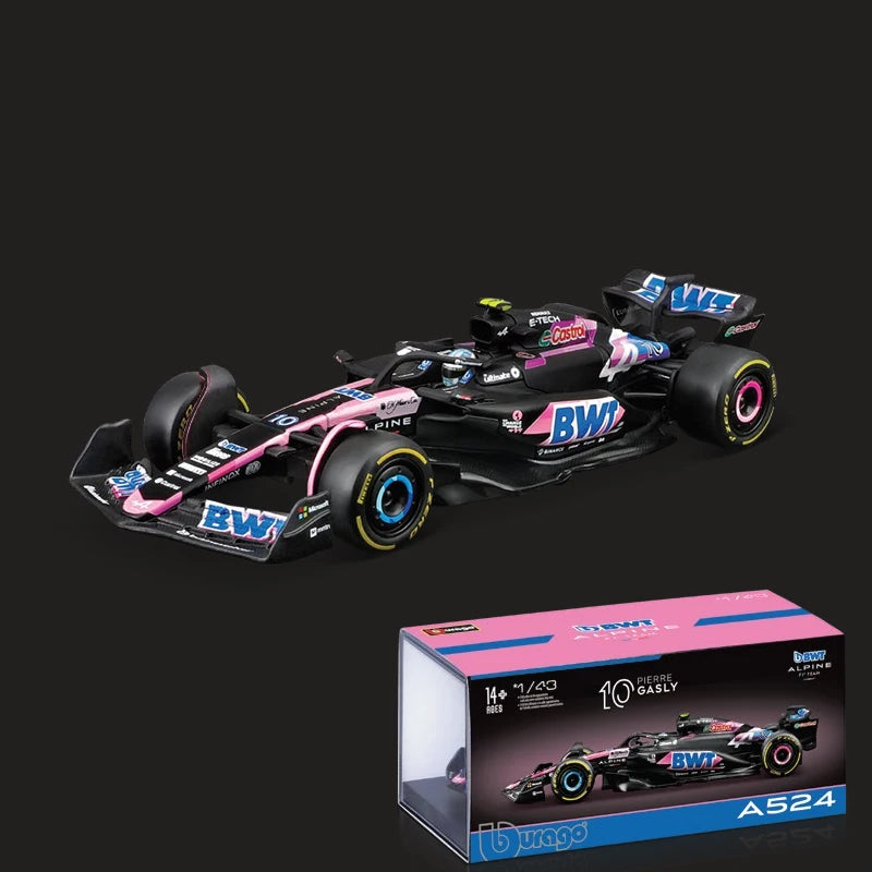 1:43 Alpine F1 Team A524 2024 Alloy Car Miniature Diecast Model