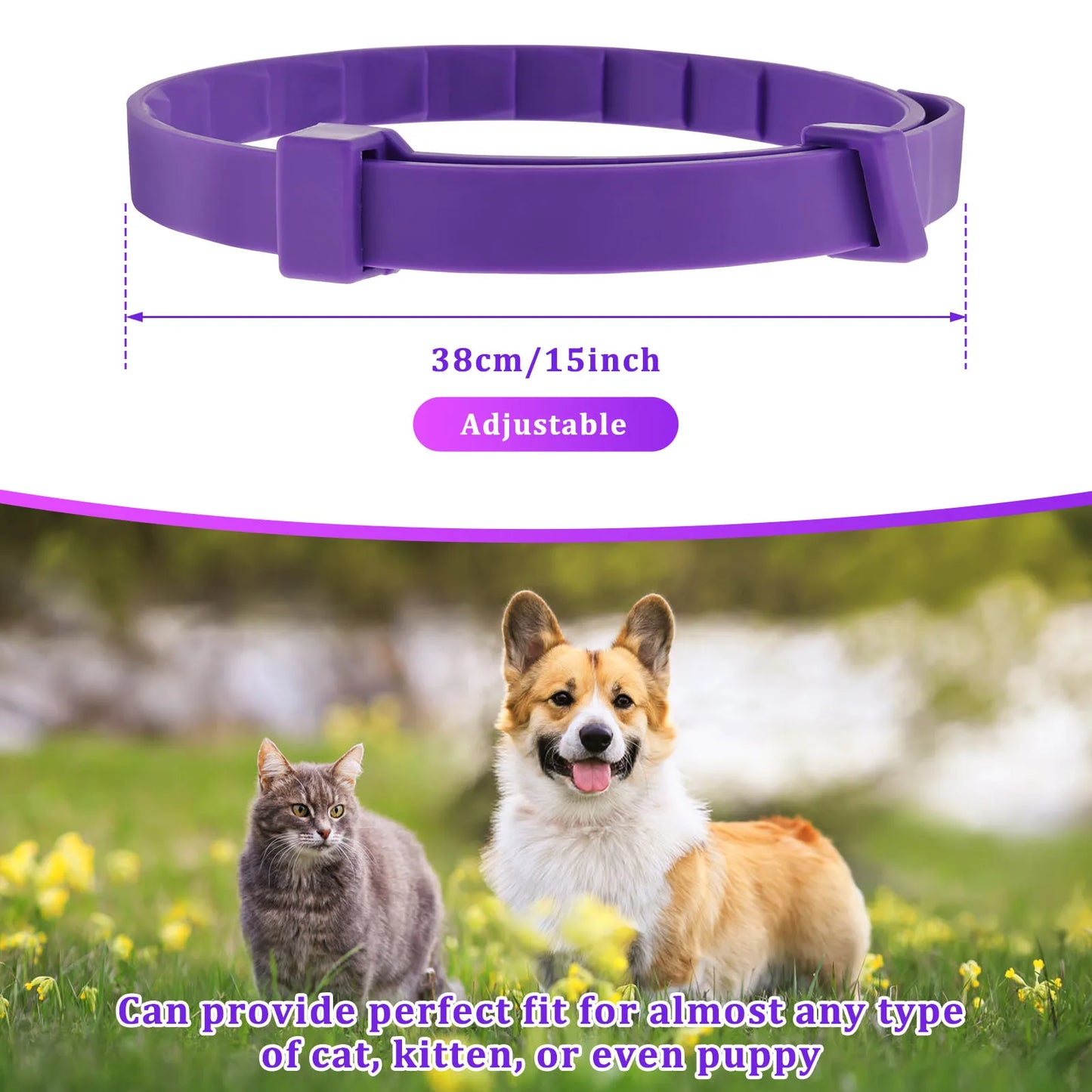 4 PCs Calming Collar for Pets with Anxiety/Anger