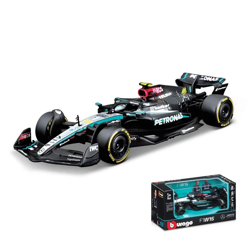 1:43 Mercedes-AMG F1 W15 E Performance 2024 Alloy Car Miniature Diecast