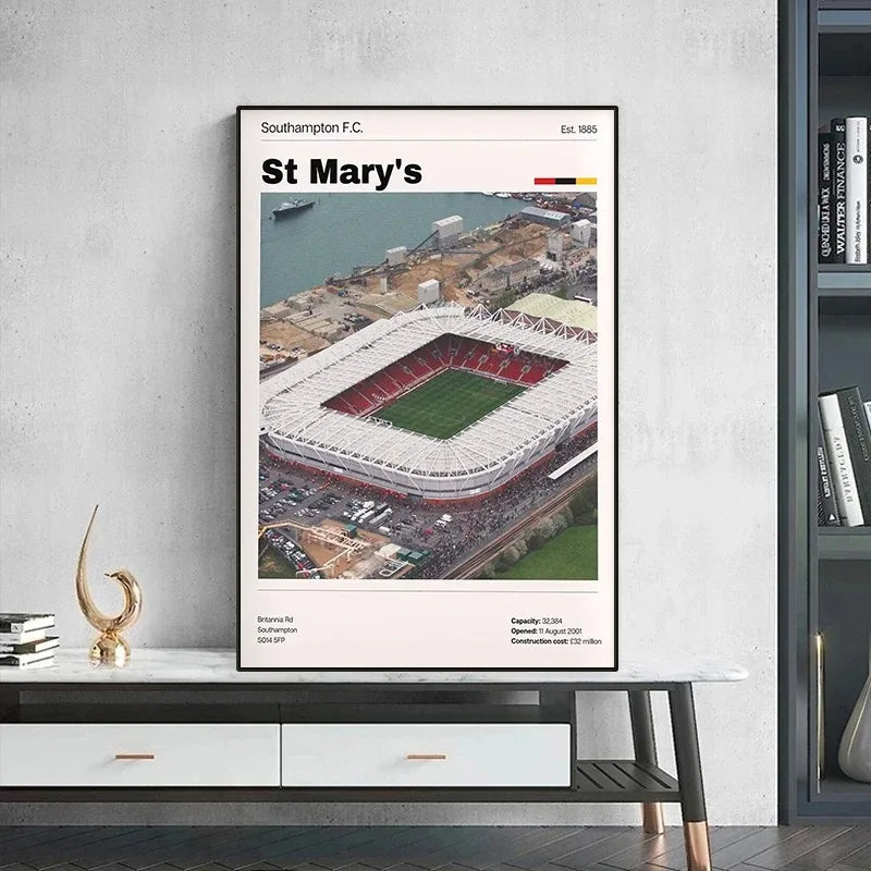 Football Stadium Poster World Famous Soccer Ground Canvas Painting Print HD Picture Wall Art Sports Hall Room Home Decor Gift