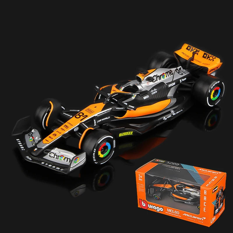 1:43 MCL38 F1 Mclaren 2024 Miami Grand Prix Alloy Car Miniature Diecast Model