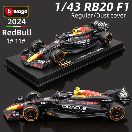 1:43 Red Bull Racing RB20 F1 Model Alloy Car 2024 Season Formula One Racing Redbull Die Cast